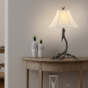 Antler 27.5" Rustic Resin LED Table Lamp - JONATHAN Y